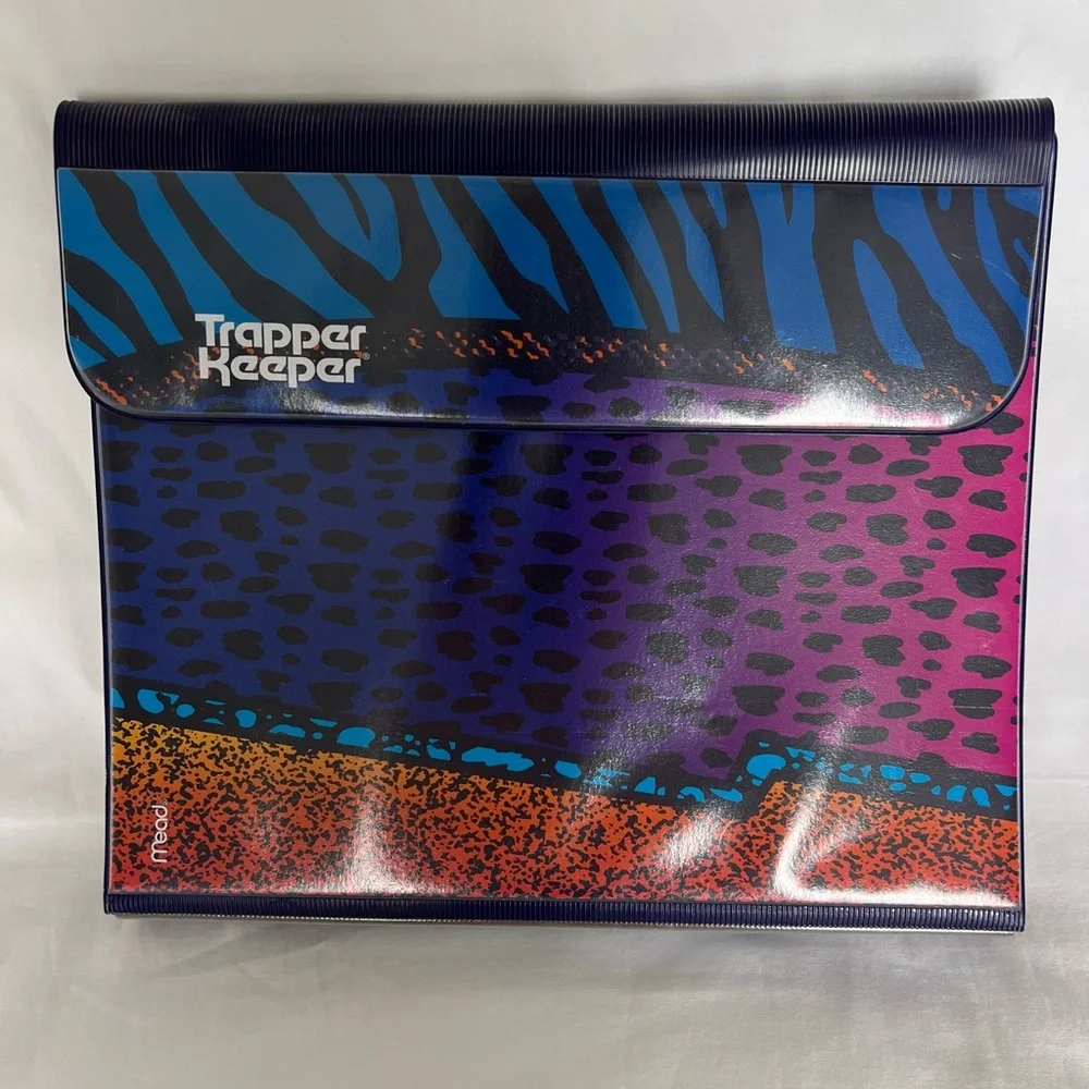 Trapper Keeper Leopard Animal Binder Retro 80s 90s Portfolio Folder Mead NEW